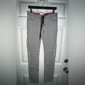 Y2K Lifted bottoms striped slim jeans
